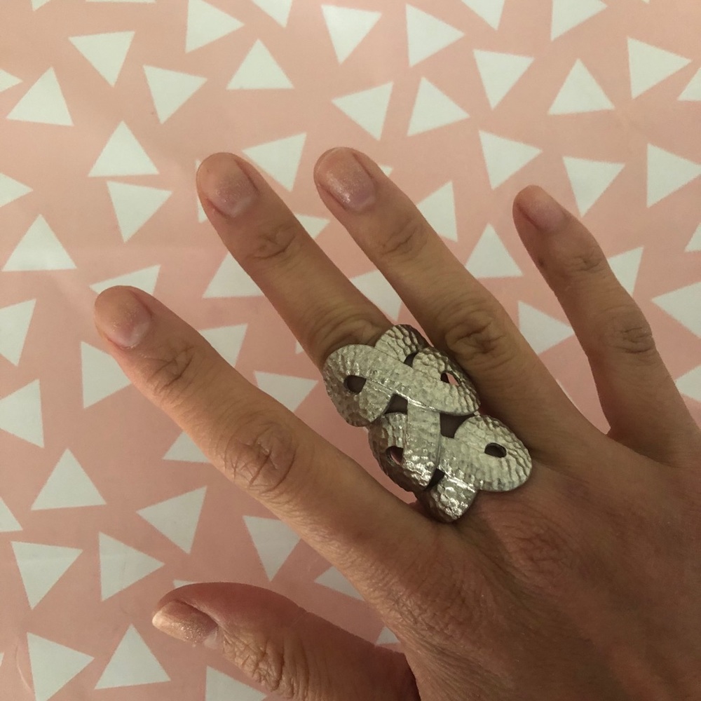 Silver metalwork snake ring